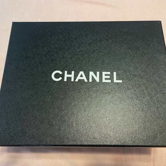 16b CHANEL Black Suede CC Logo Gold Heel Platform Sandals - Picture 10 of 10